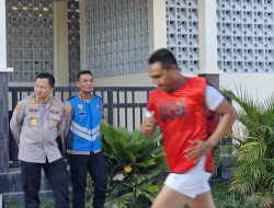 Peserta Seleksi Sekolah Bintara Polisi (SBP) Polda Sultra Jalani Tes Kesamaptaan Jasmani